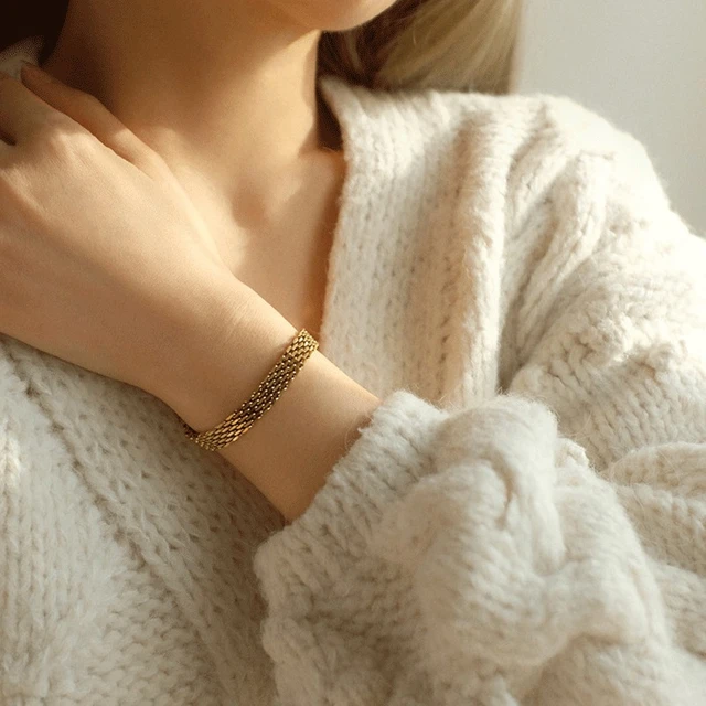 stackable bracelets gold