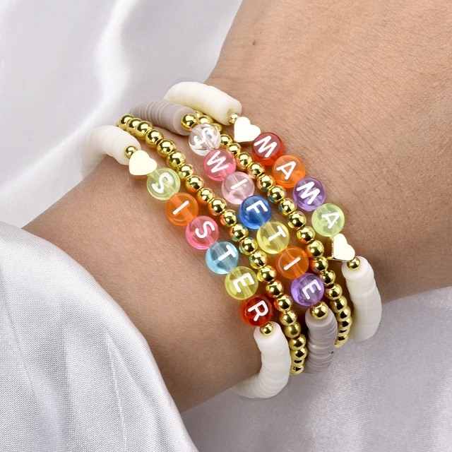 name bead bracelets