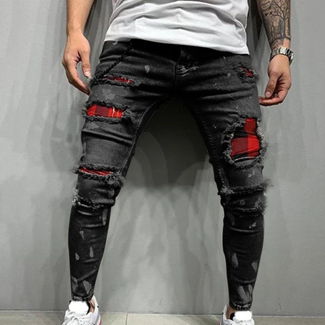 ripped skinny jeans mens