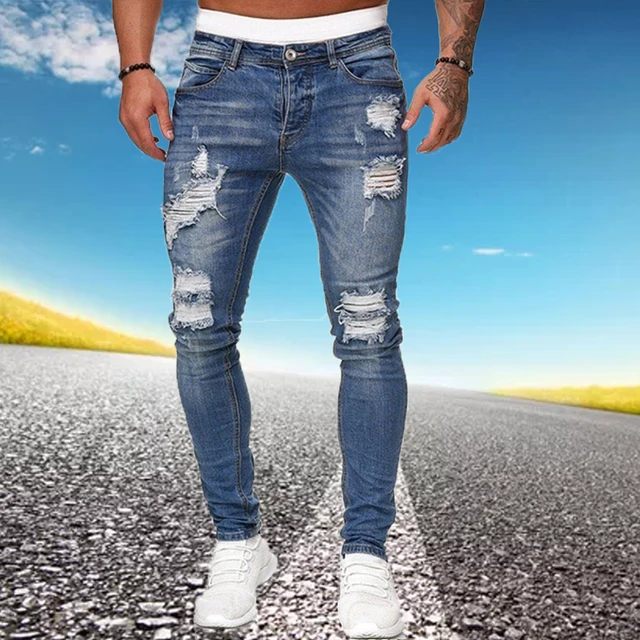 ripped skinny jeans mens