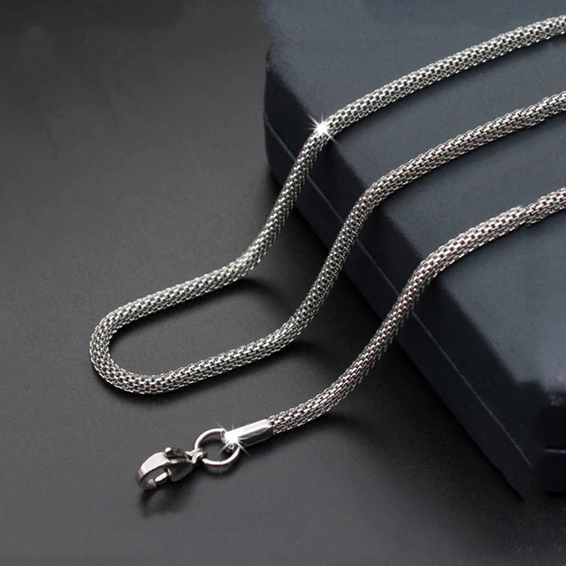 mens silver chain necklace