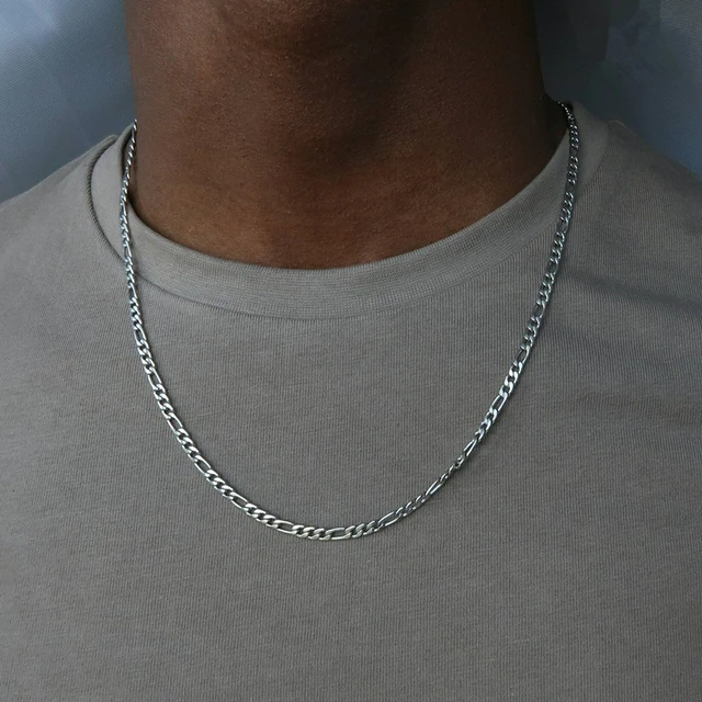 mens silver chain necklace