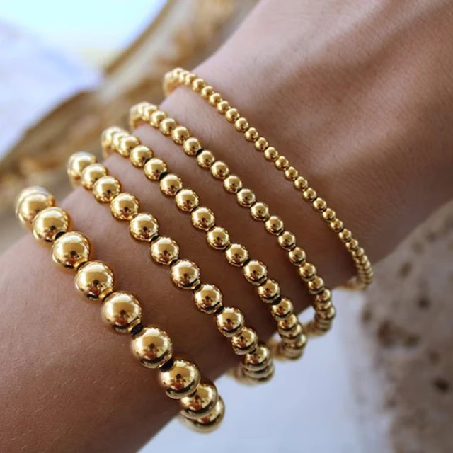  Gold Beaded Bracelets