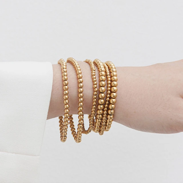  Gold Beaded Bracelets