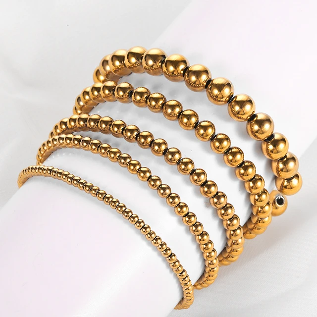 Gold Beaded Bracelets