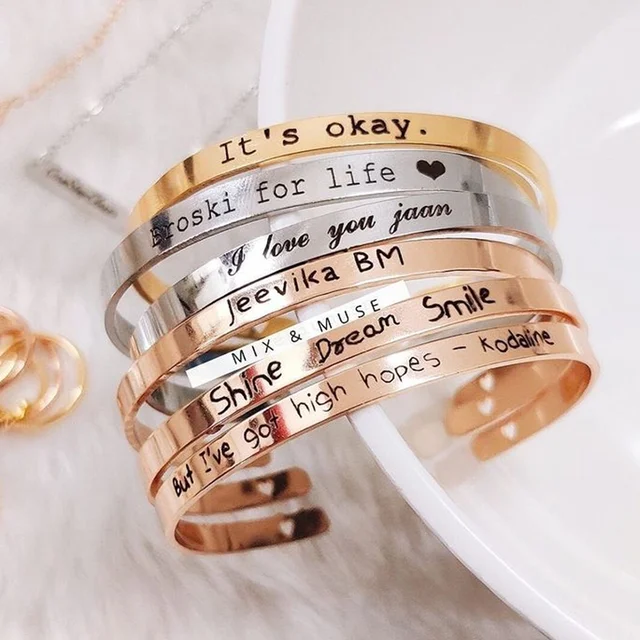 engraved bracelets