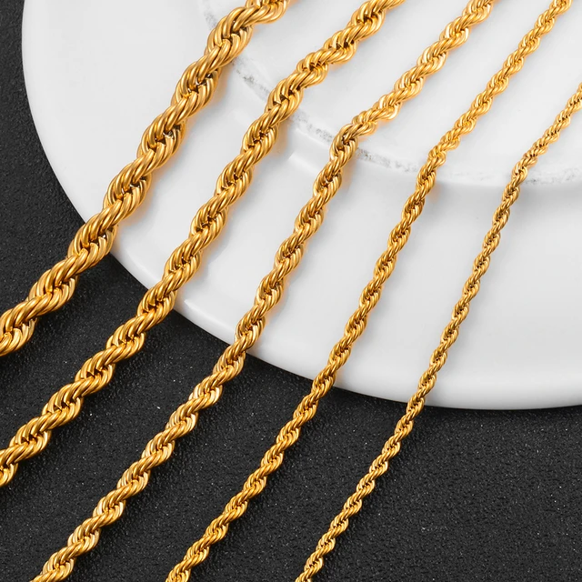 gold rope chain necklace