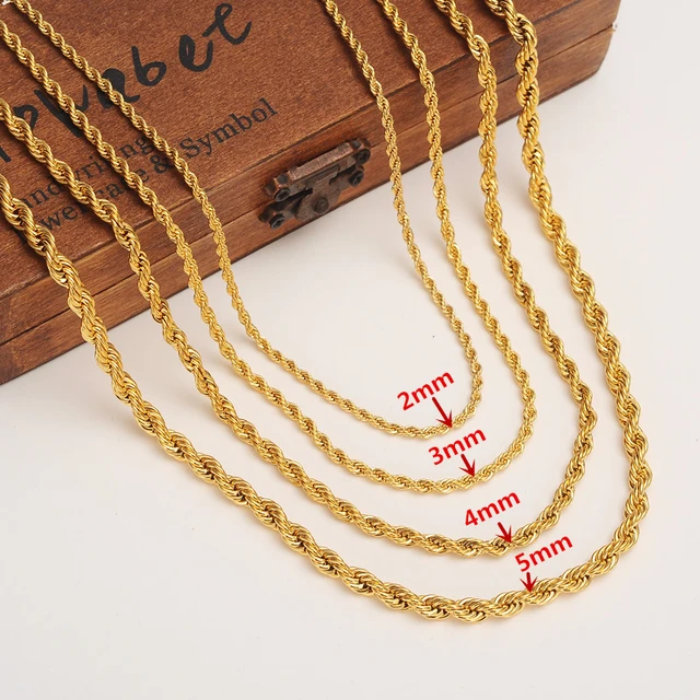 gold rope chain necklace