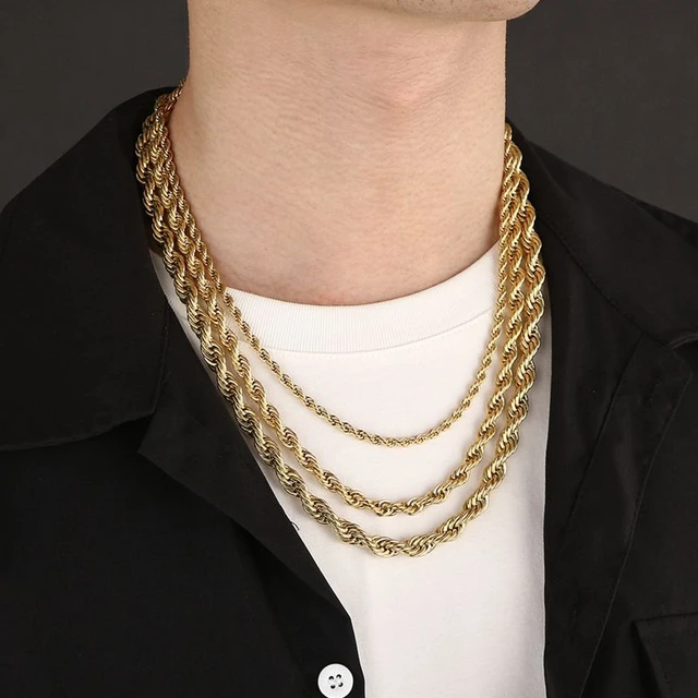 gold rope chain necklace