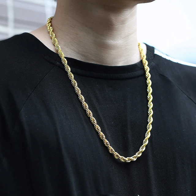 Gold Rope Chain Necklace:How to match?