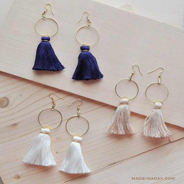 how to make tassel earrings