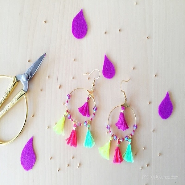 how to make tassel earrings