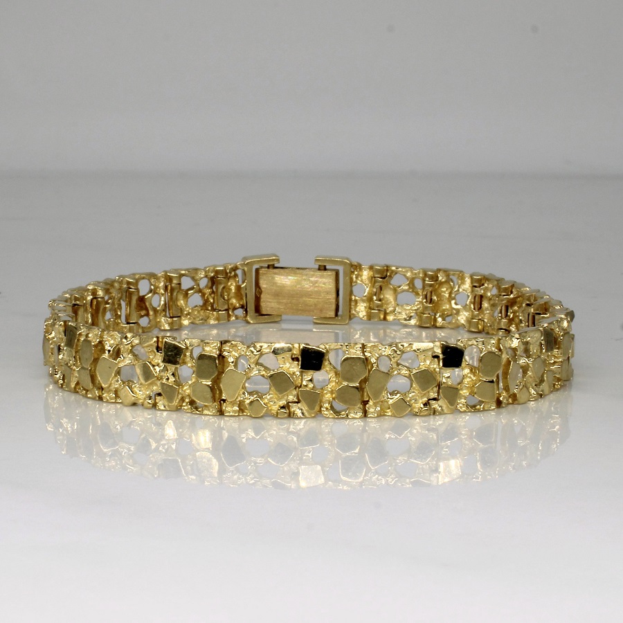 Gold nugget bracelet