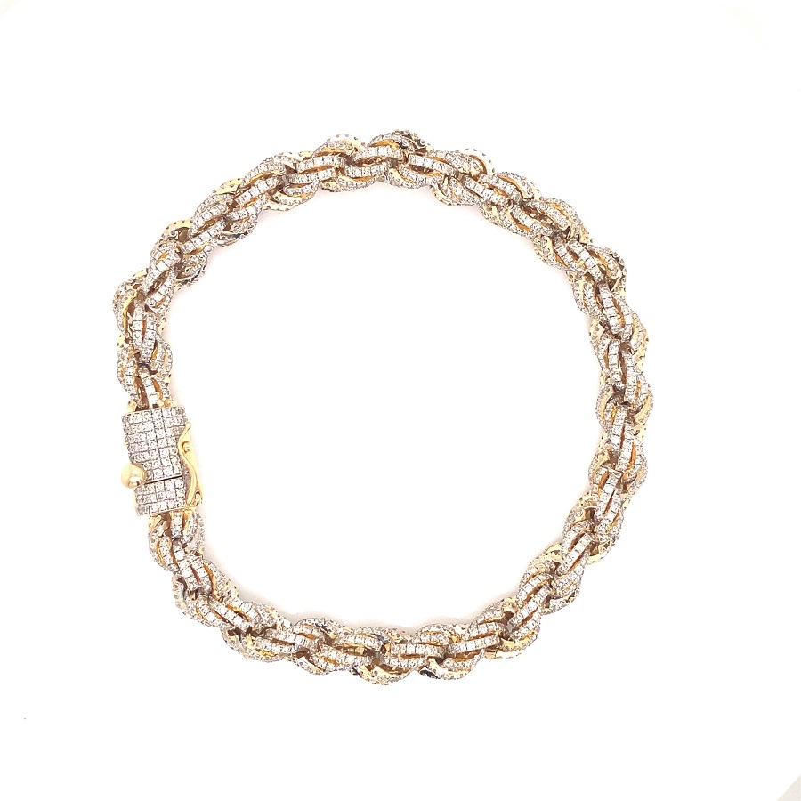 Gold rope bracelet