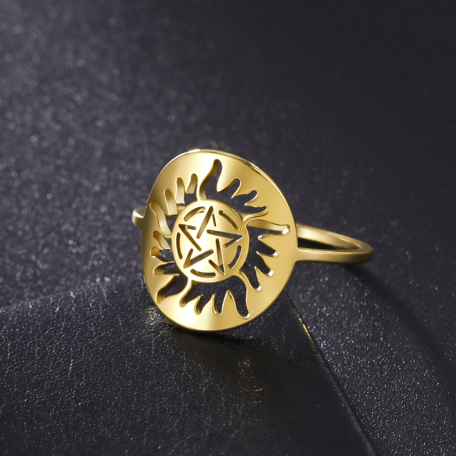 Pentagram Sun Ring